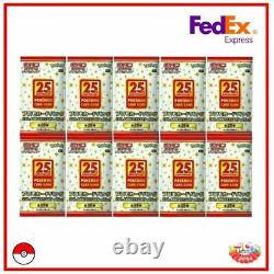 10 Pack Set Pokemon Card 25th ANNIVERSARY COLLECTION Edition Sword&Shield s8a-P