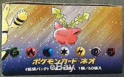 14 SEALED Pokemon Neo Genesis Boosters with Display Box Japanese Language