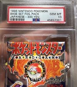 1996 Pokemon Japanese Base Set Booster Pack 300 Yen PSA 10 GEM MINT