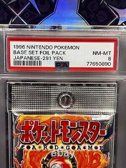 1996 Pokemon Japanese Base Set Booster Pack PSA 8 Factory Sealed