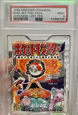 1996 Pokemon Japanese Base Set Foil Booster Pack (291 Yen) PSA 9 Mint