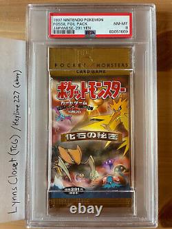 1997 Nintendo Pokemon, Japanese, Fossil Sealed Booster Pack, PSA 8 NM-MT