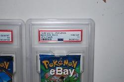 1999 Pokemon English Base Set 1 PSA 10 Graded Booster Pack Set