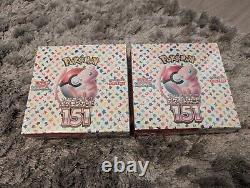 2 X Pokémon 151 Japanese Booster Box NEW Factory Sealed 20 Packs Shrink Wrapped