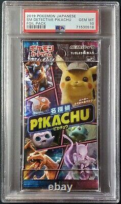 2019 Japanese Detective Pikachu Booster Pack PSA 10 Factory Sealed Gem Mint