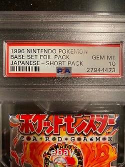 2x Pokemon Japanese Base Set SHORT PACK Booster Pack PSA 10 SUPER EXCLUSIVE