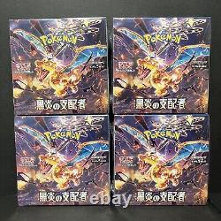 4 Boxes Set JAPANESE POKEMON RULER OF THE BLACK FLAME Booster Box Factory Sealed