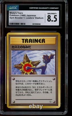 CGC 8.5 NM/MINT+ Pokemon Misty's Tears Gym Booster 1 Japanese Trainer Card