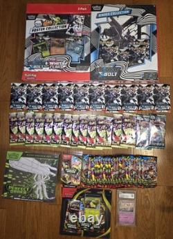 Huge Sealed Pokemon Sealed Lot Mega Evolution Black Bolt Packs ETB CGC10 Sylveon