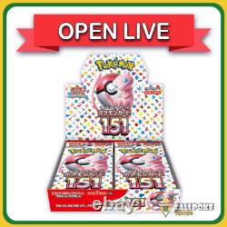 Open Live Pokemon TCG 151 Booster Box Scarlet & Violet sv2a Japanese Sealed