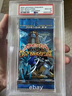 PSA 10 Gem Mint 2000 Japanese Pokemon Neo Revelation 3 Sealed Booster Pack