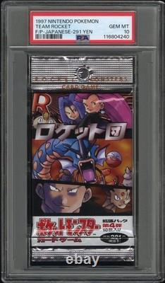 PSA 10 Team Rocket Japanese Pokemon Booster Pack 291