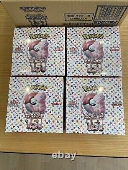 Pokemon 151 Booster Box SEALED SV2A 2023 4BOX set Japanese Scarlet & Violet