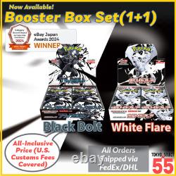 Pokemon Card Black Bolt White Flare Booster Box Set of 2 Japan Shrink EXTRA 10%