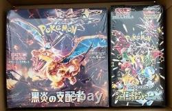 Pokemon Card Booster Box Shiny Treasure & Ruler of Black Flame sv4a sv3 withshrink