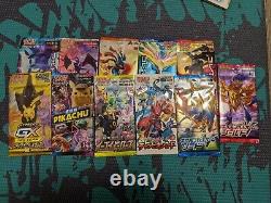 Pokemon Card Japanese Sealed 29 Booster packs And Promo Lot + Jpn Movie poster