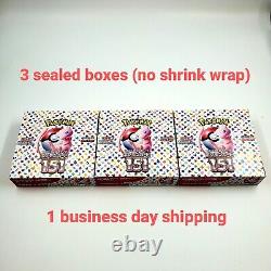 Pokemon Card Pokemon Card 151 Booster Box 3 Boxes No Shrink Wrap Japanese