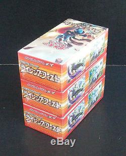 Pokemon Card XY Booster Part 3 Rising Fist Sealed 3 Boxes Set XY3 1st Japanese