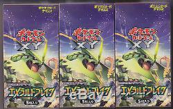 Pokemon Card XY Booster Part 6 Emerald Break Sealed 3 Boxes Set XY6 1st Japanese