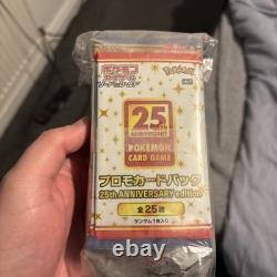 Pokemon Cards 25th Anniversary Sealed Japanese Booster Box with 4 Promo Packs