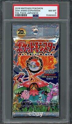 Pokemon Japanese 20th Anniversary Expansion Set CP6 Booster Pack PSA 8 NM MINT
