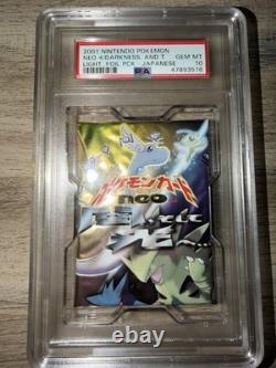 Pokemon Japanese Neo Destiny Booster Pack PSA 10 Gem Mint Darkness to Light Rare