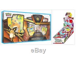 Pokemon Shining Legends Raichu GX Collection Box and Japanese SM3+ Booster Box