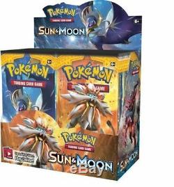 Pokemon TCG Custom Booster Box Case, 6 Box Bundle Sun & Moon, Roaring Skies, CP6