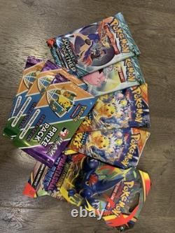 Pokémon TCG Sealed Lot 6x Pokemon TCG Booster Packs 6 + 2x Merchandise Items