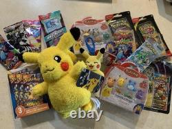 Pokémon TCG Sealed Lot 6x Pokemon TCG Booster Packs 6 + 2x Merchandise Items