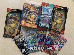 Pokémon TCG Sealed Lot 6x Pokemon TCG Booster Packs 6 + 2x Merchandise Items